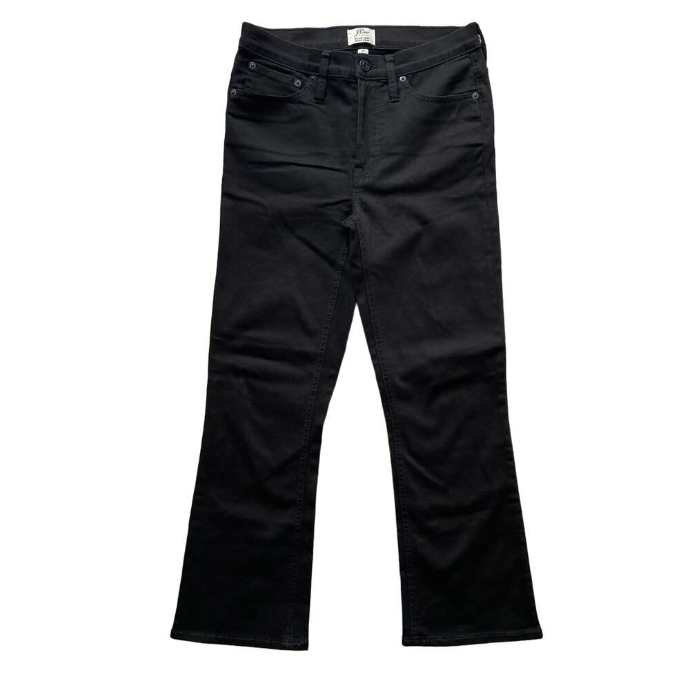 J. Crew Billie Demi Boot Crop Black Jeans 27